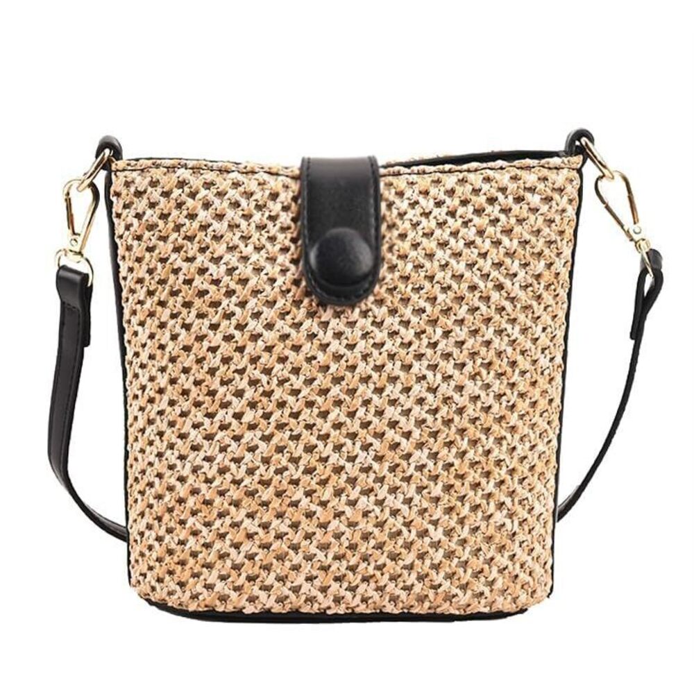 5839 Straw Crossbody Bag Beach Handmade Rattan Shoulder Bags Hand Woven